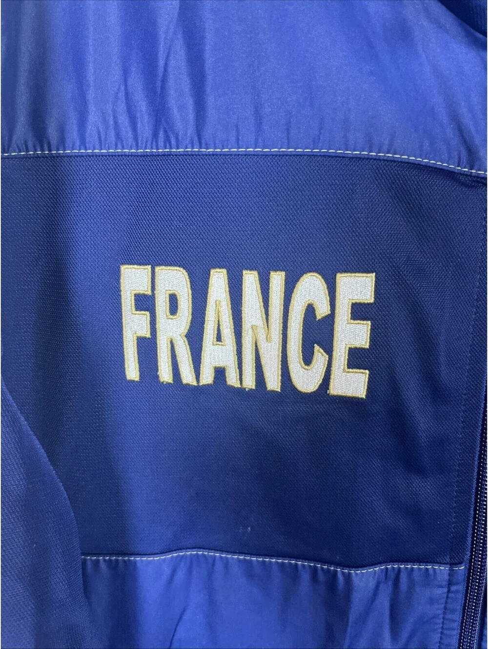 Vintage Adidas France Jacket Track XL Blue Football Full Zip